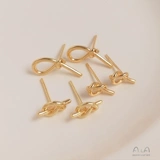 Серьги, дизайнерский аксессуар, аксессуары, серебро 925 пробы, 14 карат, золотой цвет, DIY