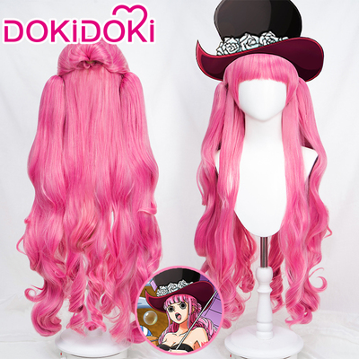 taobao agent DOKIDOKI Spot Piece Perona Cosplay wig doubles ponytail tiger mouth clip big wave long hair