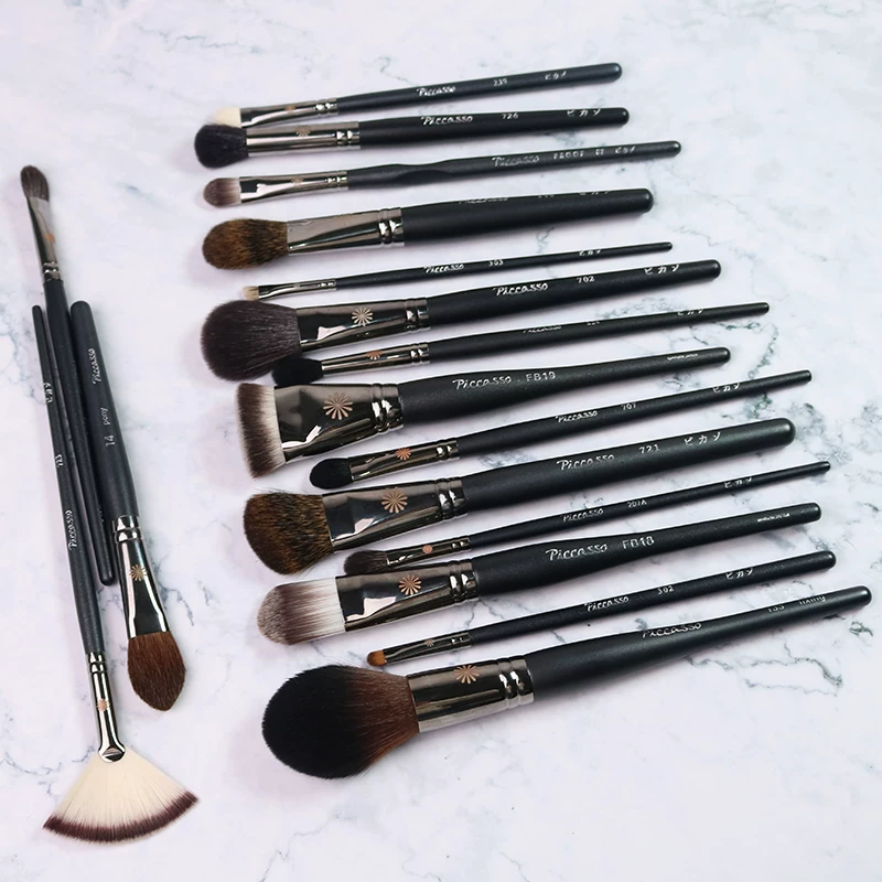 Brush, face blush, highlighter for contouring, full set