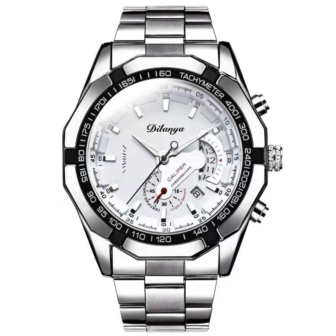 Men's Quartz Watch Business Waterproof Automatic Large Dial_voghion.com
