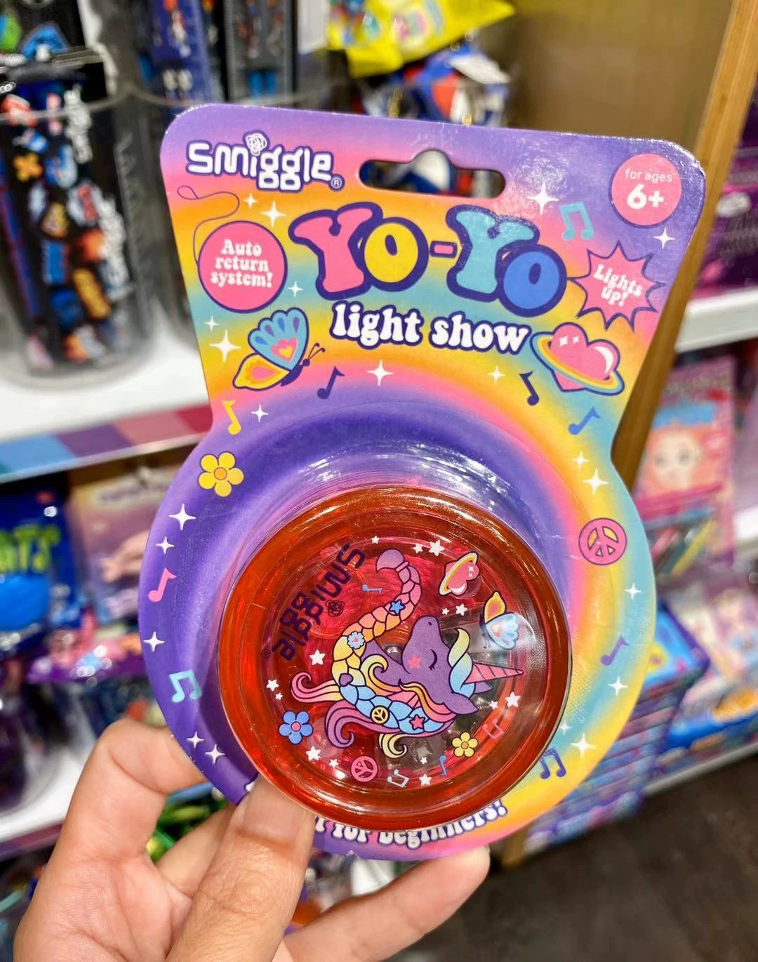 Giải trí Smiggle mùa tựu trường học sinh tiểu học vui chơi có thể được thắp sáng kỳ lân yo-yo đồ chơi trẻ em của Úc - YO-YO