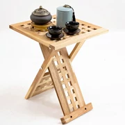 Gỗ chắc chắn lưới bàn cà phê đơn giản có thể gập lại bàn trà di động căn hộ nhỏ bàn trà ban công cà phê bên bàn nhẹ sang trọng mini