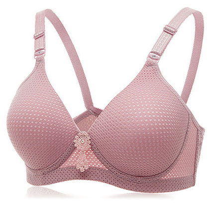 女士胸罩聚拢无钢圈中老年文胸薄款防下垂