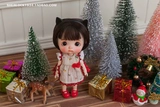 雪 Мини Рождественская елка снеговик｝ BJD Baby использует аксессуары для камеры, Blyth Small Tlate Ob11 Clay Girl Head