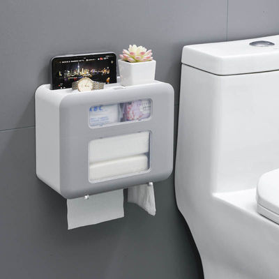 免打孔卫生间纸巾盒厕所家用置物架放厕纸盒防水壁挂式创意卷纸架_x6x