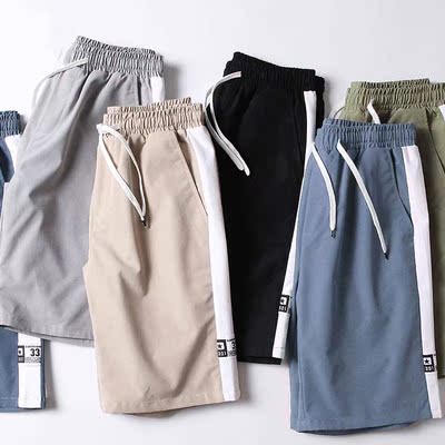 两件夏季速干短裤男5五分裤男士休闲裤中裤宽松薄款沙滩裤大裤衩