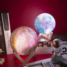 лампа 3d打印彩绘星球灯小夜灯生日礼物宇航员地理周边灯光氛围灯可定制