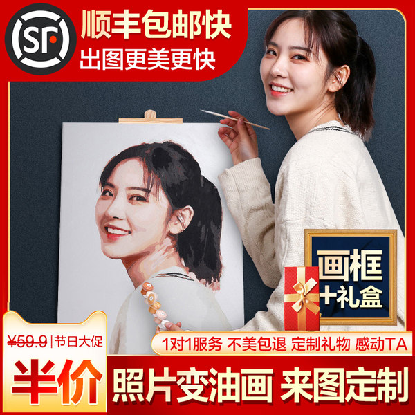 数字油画 Фотография, раскраска, масляная краска для рисования, фоторамка, DIY, делается под заказ, подарок на день рождения