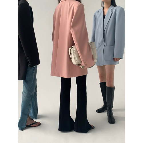 Весенний розовый дизайнерский пиджак классического кроя для отдыха, тренд сезона, оверсайз