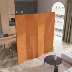Vách ngăn phòng khách gấp di động tối giản hiện đại bức bình phong gỗ thông chống mối mọt