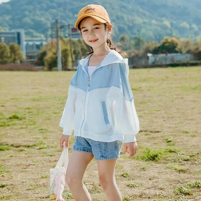 女童防晒衣夏季韩版新款中大童防紫外线洋气薄款透气亲肤外套衫潮