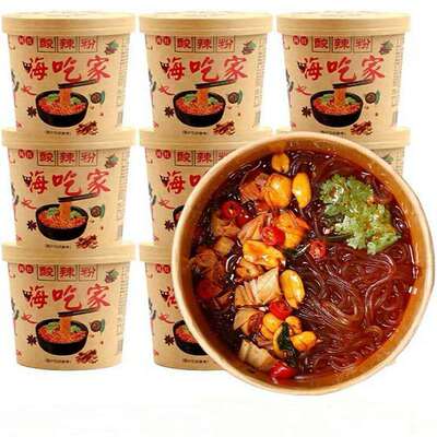 【买一箱送一箱】大桶装正宗网红嗨吃家酸辣粉红薯粉整箱泡面