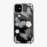 Pearl Rose Butterfly Applicable Huawei P50 P40Pro+Case Mobile Phone Case P30 P20 P20 P10 P9 Soft Shell Girl