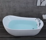 Овальная ванна Акрил Независимый Простой интегрированный, мобильный массаж серфинга дома ванная комната ванна