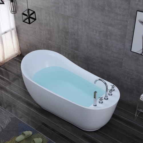 Овальная ванна Акрил Независимый Простой интегрированный, мобильный массаж серфинга дома ванная комната ванна