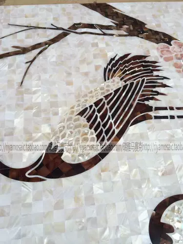 Riya Shell Mosaic Twoin Soin Board Cut Puzzle Carbing Flower Map Карта фоновой стены крыльца ручной работы ручной работы