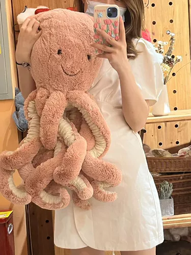 Детская успокаивающая безопасная кукла для рыбалки для сна, плюшевая подушка, игрушка, осьминог