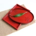 Nhật Bản phong cách gỗ đỏ tấm gỗ khay đĩa trà tách trà bộ đám cưới cung cấp đĩa gỗ anh đào bộ đồ ăn - Tấm đũa gỗ Tấm