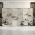 Màn hình gấp theo phong cách Trung Quốc tùy chỉnh 
            phòng khách di động gỗ nguyên khối khách sạn tối giản hiện đại phong cảnh hai mặt màn hình văn phòng không thấm nước vách ngăn cầu thang tam cấp 