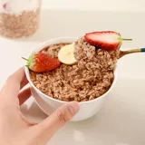 Памела овсянка -льна семенах какао -порошок памбар ужин с тем же ужином для завтрака овсяной чашки