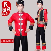 New Miao trang phục nam Zhuang trang phục dành cho người lớn Tujia Yi dân tộc thiểu số quần áo biểu diễn múa đồ dân tộc