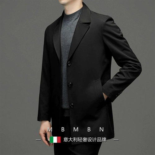 Плащ, весенняя куртка, длинный тонкий осенний костюм для отдыха, 2023 года, тренд сезона, средней длины