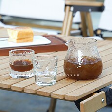 Руки мыть горшки 手冲单品咖啡分享壶日式锤纹透明玻璃杯耐高温单品咖啡杯套装