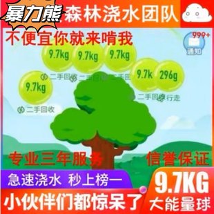 Ant Forest Energy 50,000 Speed ​​Monthly Water Watering 9.7kg Green Ball Pillow Pillow Protective Certificate Certificate