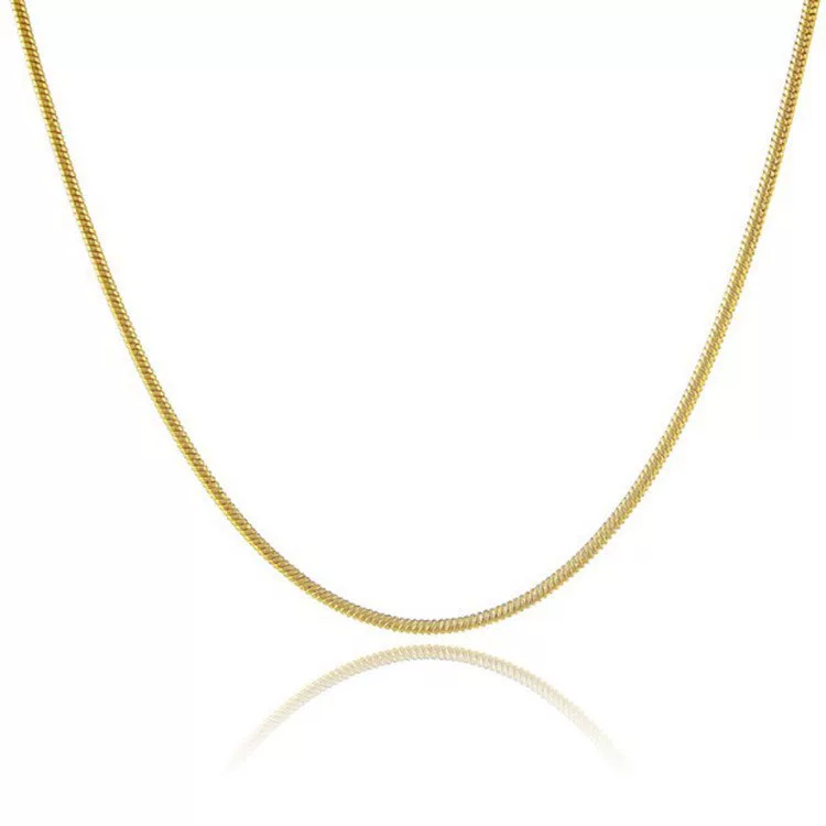 [Ювелирное изделие 18K позолоченная змеевидная цепочка 1.2 мм Necklace?]