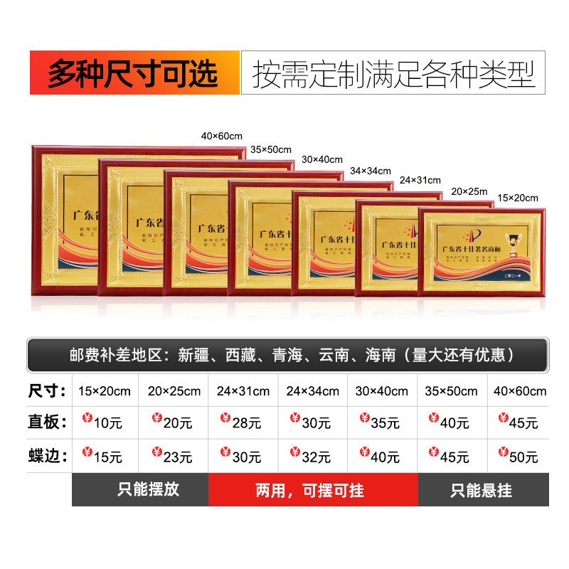 Customized embossed gold foil MEDALS, wooden authorization plates, wooden brackets, award plates, agency for honor certificates, and customization Application Scenario