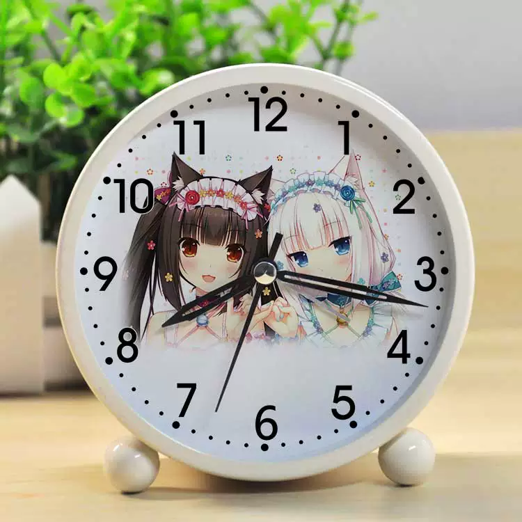 Будильник NEKOPARA аниме, светящийся бесшумный настольный будильник с мультяшным рисунком