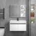 Tủ phòng tắm đá phiến inox 304 kết hợp chậu rửa phòng tắm chung cư nhỏ tích hợp chậu sứ chậu rửa mặt Gương