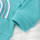 Детская одежда новорожденная девочка мальчик осень 2pcs Установите хлопковую радугу