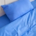Ký túc xá sinh viên bông ba mảnh phù hợp với ~ màu xanh quilt bao gồm duy nhất mảnh màu xanh và trắng kẻ sọc tờ trường 1 mét giường đơn bộ chăn gối Quilt Covers