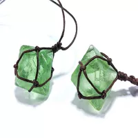 Natural Emerald Crystal Pendant Healing DT Gemstone Wand