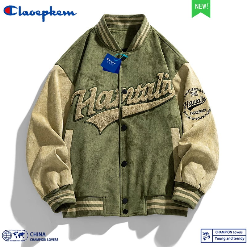 Подарочная пара для чемпиона Baseball униформа для мужчин и женщин, осенняя бархатная куртка для отдыха, американский стиль, оверсайз