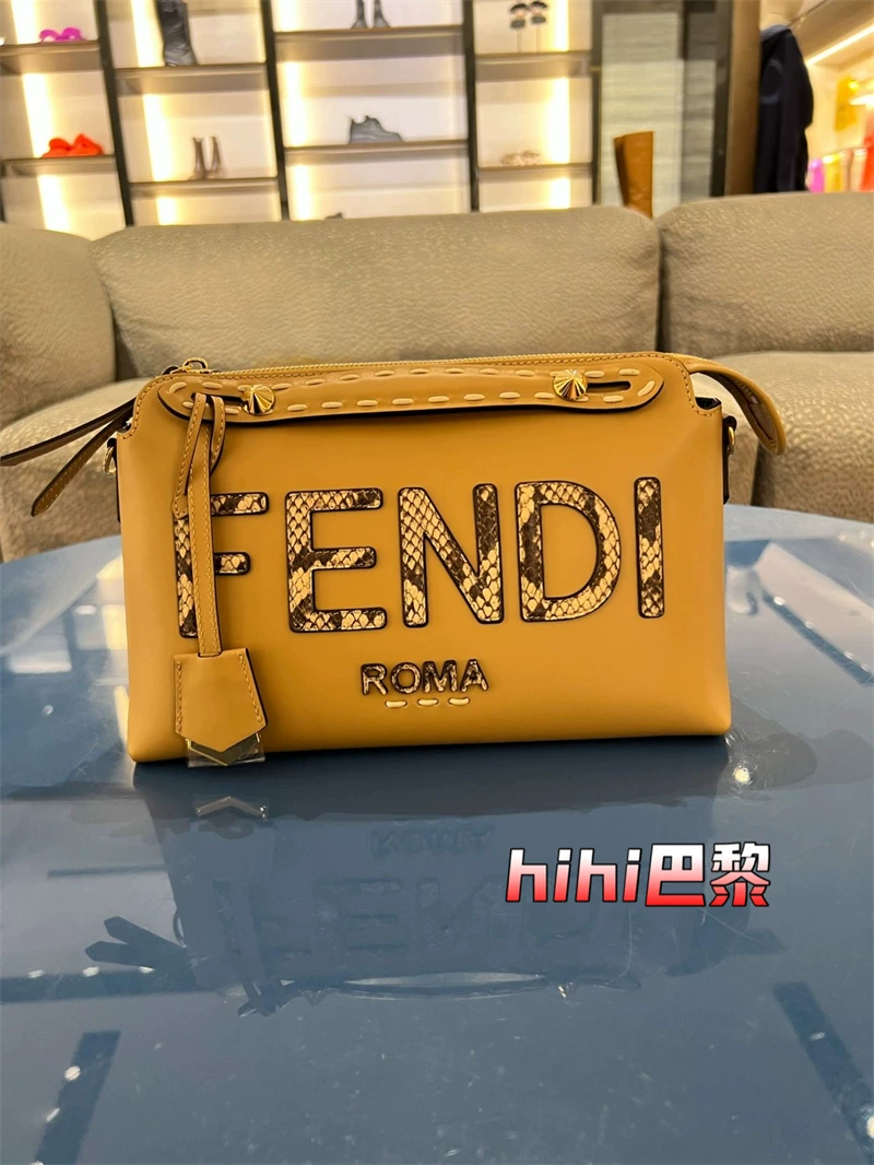 Французская настоящая FEND ?? I/Finfish Di Girl Bags Blue Cold Leather культовая сумка для тела