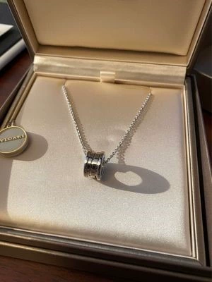 Подлинная покупка, подходящая для Bvlgari Bulgari небольшая цепочка талии 18K Розовое золото, благотворительный маленький красный кулон