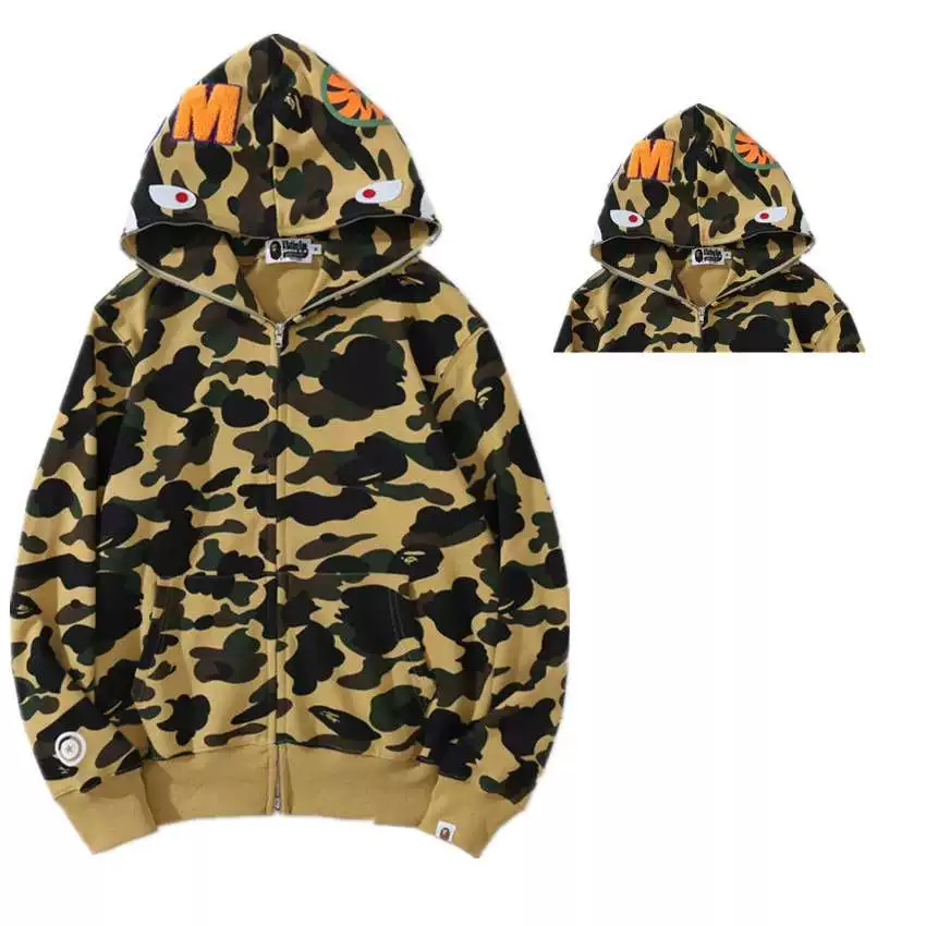 Свитер с вышивкой головы акулы Bape Shark Head tendy Brand WGM мужской 3D
