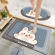 Коробка для салфеток 浴室吸水地垫门口卫生间卡通防滑脚垫硅藻泥家用地毯厕所速干门垫