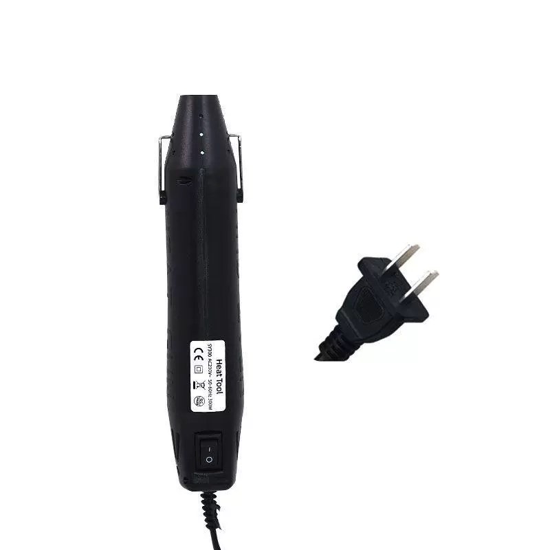 Súng bắn hơi nóng nhỏ 220V tiêu chuẩn quốc gia cắm gốm mềm DIY co nhiệt súng lồi bột cứu trợ bột co nhiệt tấm dụng cụ máy khò hàn cũ 