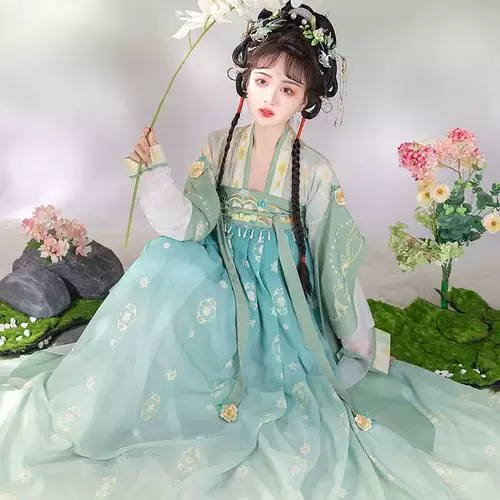 Hanfu Women's Style Style Qi Simply Embroidry da