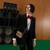 【Официальный глобальный торговый магазин】 Gucci Gucci Женская сумка Horsebit 1955 Double G Сумка для поперечного тела по одному плечу