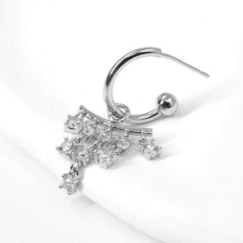 Модные гибкие металлические дизайнерские длинные серьги, длинная серебряная игла, серебро 925 пробы