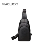 MIAOLUCKY Кожаная нагрудная сумка, спортивный ремешок для сумки на одно плечо для отдыха, из натуральной кожи