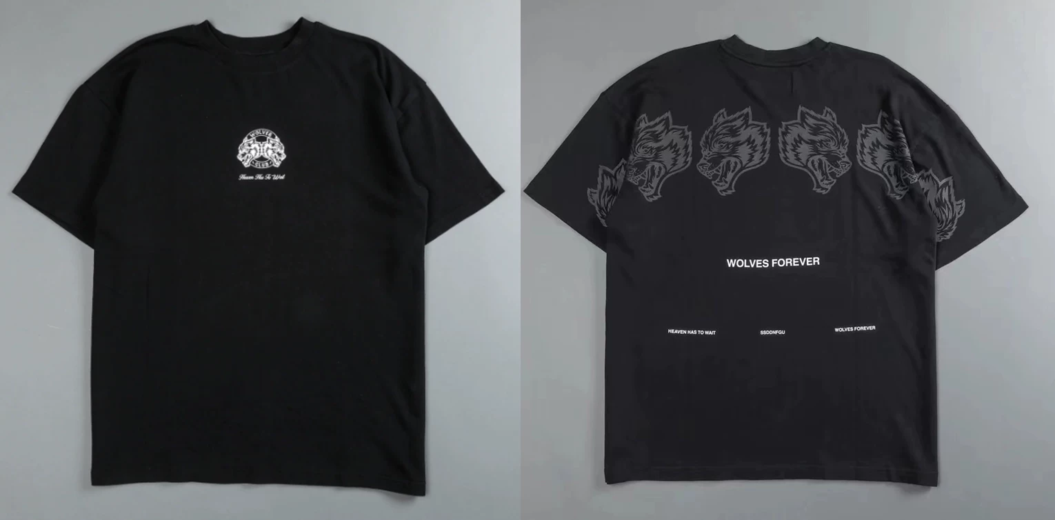 [Darc Wolf Спорт футболки Oversized графика DTG печать техника]