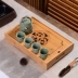 Khay trà tre melamine có hệ thống thoát nước khay trà bằng gỗ tre MFC phong cách trà đạo Nhật Bẩn Khay gỗ