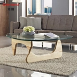 Северный твердый древесный стальный стальный кофейный столик круглый кофейник дизайнер дизайнер nonaguchi kouyong creative малый стол сборка простая