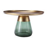 Ganglong Nordic Creative Designer Круглый журнальный столик -Board House Club Fashion Glass Corner Несколько металлических комбинаций