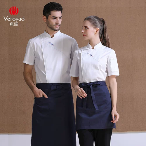 Летний тонкий комплект для работы для отеля, рабочая одежда, короткий рукав, делается под заказ